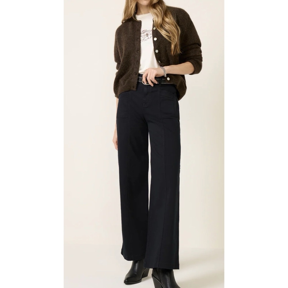 EVEREVE Joelle Wide Leg Pants Black Sz 28 Women's Casual Chic
